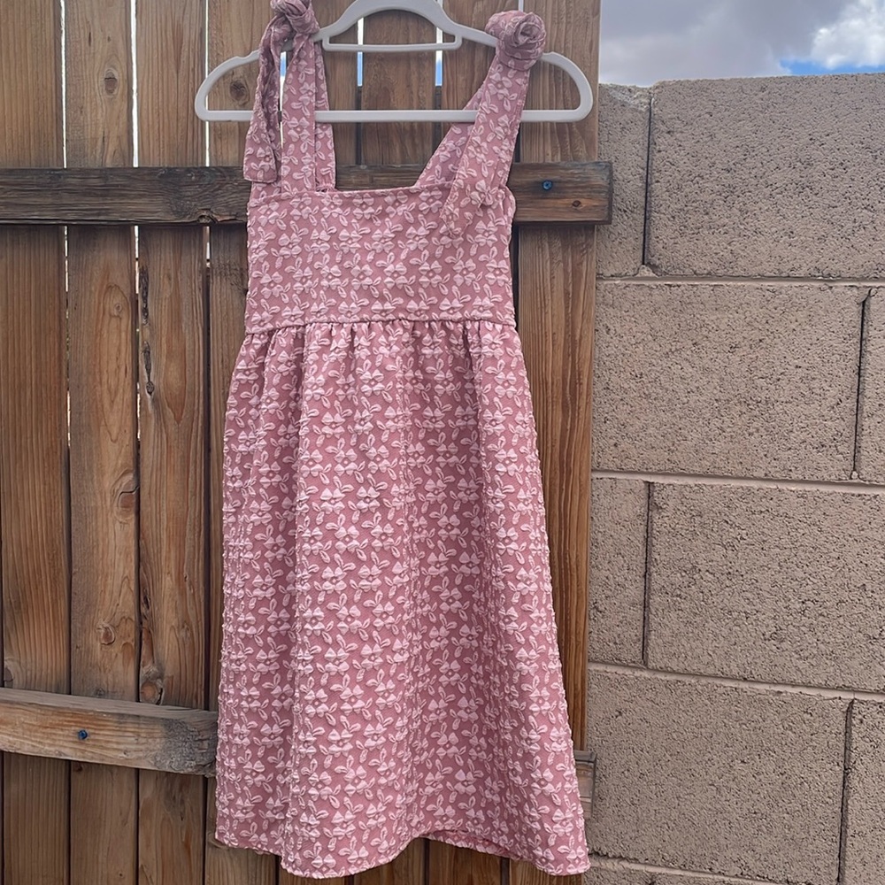 Tie strap floral mini dress